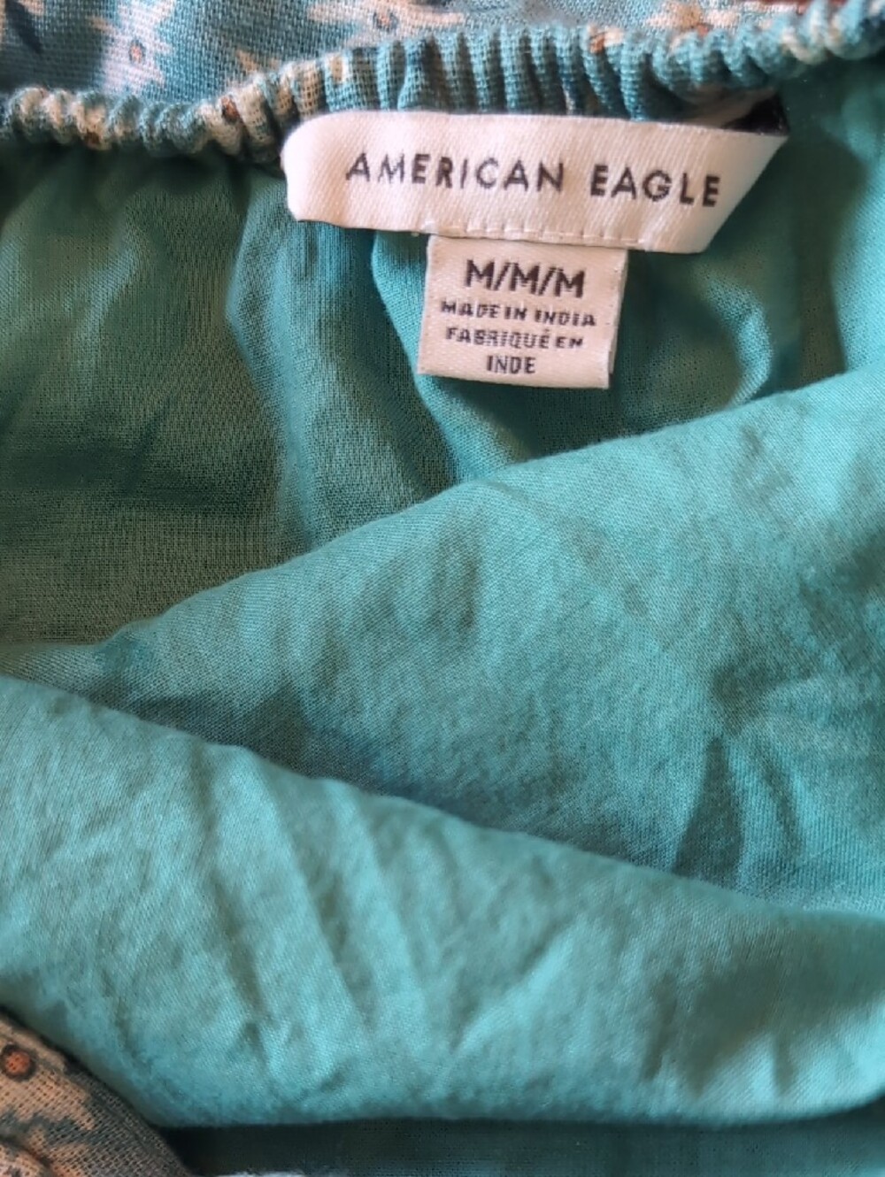 American Eagle | Linen Blend Floral Tie Back Mini Dress | Medium - Picture 6 of 13